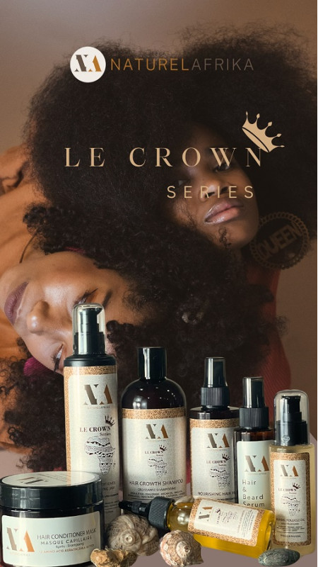 Le Crown H7 Complete Curly Hair Care Routine Kit for African Hair / Follicle Oil + Scalp Oil + Growth Serum + Hair Milk + Shampoo + Deep Conditioner + Detangler