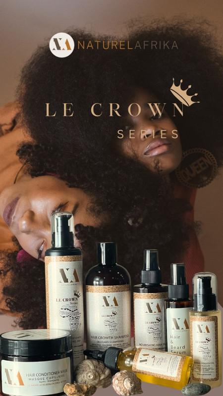 Le Crown H7 Complete Curly Hair Care Routine Kit for African Hair / Follicle Oil + Scalp Oil + Growth Serum + Hair Milk + Shampoo + Deep Conditioner + Detangler