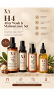 Le Crown H4 AfterWash Haircare Kit / Follicle Oil + Scalp Oil + Growth Serum + Hair Milk