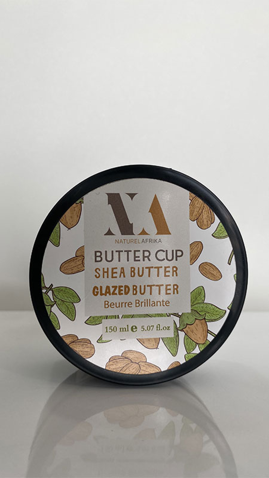 Butter Cup Glazed Body Butter Moisturizer 150ml Whipped Shea, Coconut, Cacao, Vitamin E