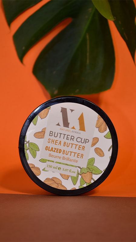 Butter Cup Glazed Body Butter Moisturizer 150ml Whipped Shea, Coconut, Cacao, Vitamin E